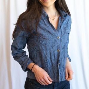 Chico’s Embroidered Button Down